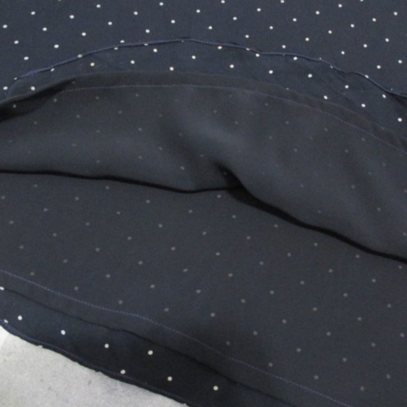 Lauren Full Midi Skirt, Dark Navy with Polka Dots, Size 8 - Picture 3 of 6